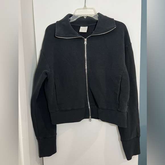 Varley Gabriel Full Zip Jacket Ottoman Black Size Large - Picture 2 of 14